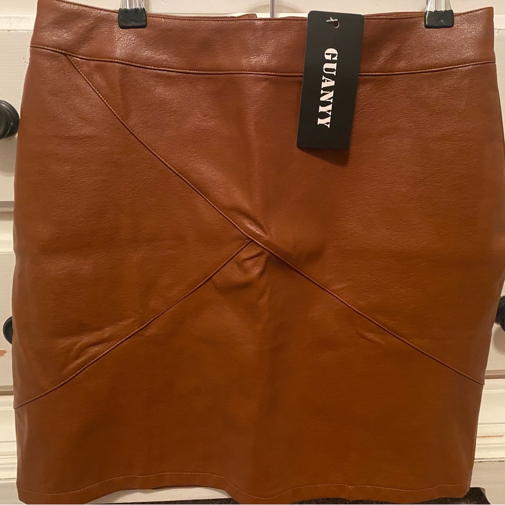 Faux Leather Mini Skirt- Brand New With Tags